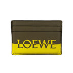 Loewe Card Case Brown Yellow Leather