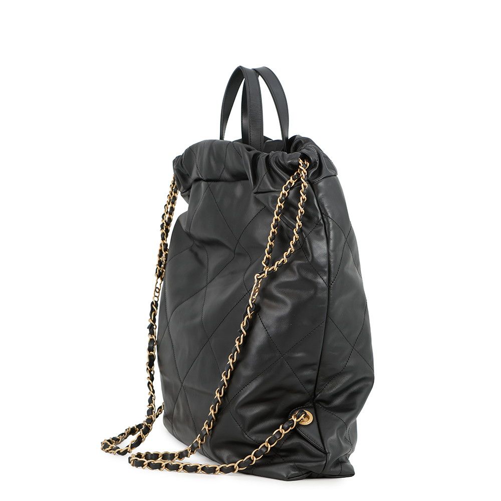 Chanel Backpack 22 Large Leather Black — view 2