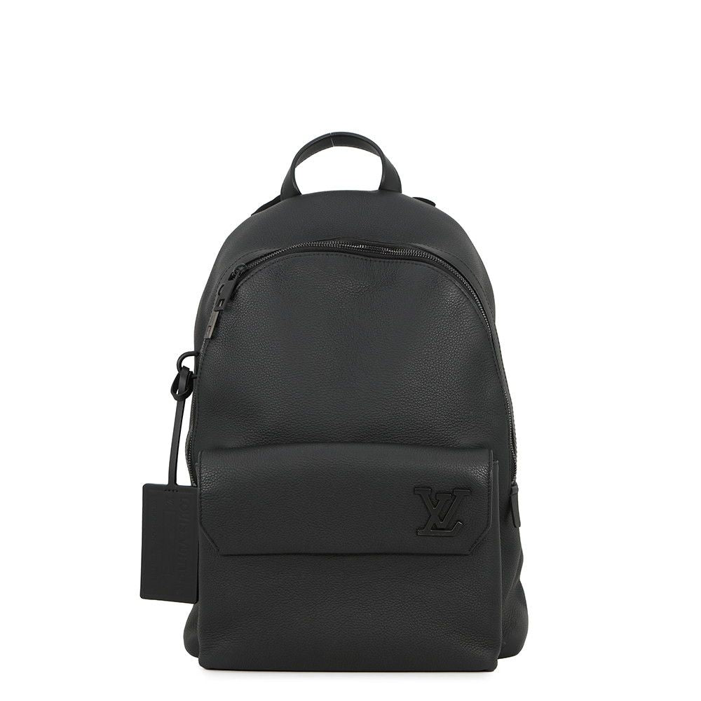 Louis Vuitton Takeoff Backpack Gray Leather Black