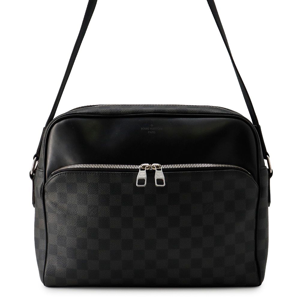 Louis Vuitton Shoulder Bag Damier Graphite Dayton MM Black