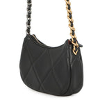 Chanel Chain Shoulder Bag 19 Quilted Small Hobo Lambskin Black — view 2
