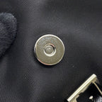 Prada Chain Shoulder Bag Triangle Logo Mini Backpack Black — view 7