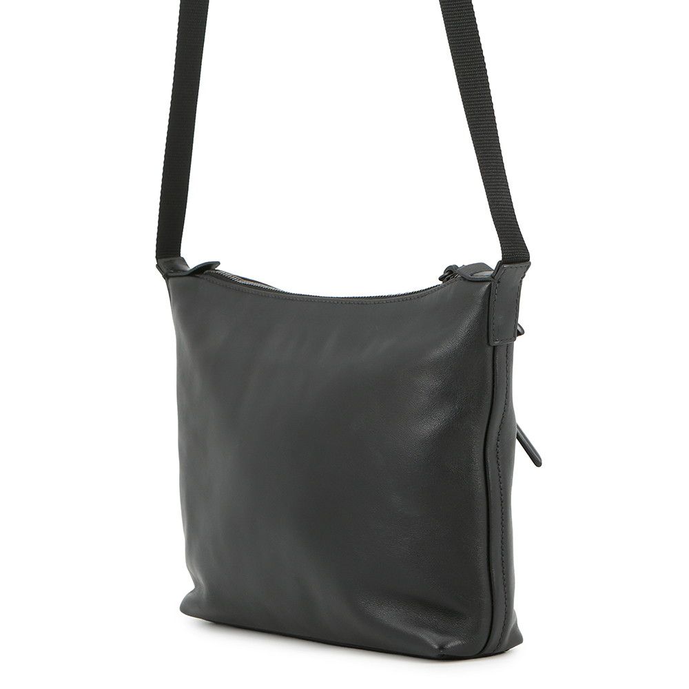 Prada Shoulder Bag Triangle Logo Leather Black — view 2