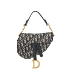 Dior Oak Saddle Bag Mini Canvas Trotter
