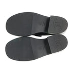Chanel Loafers CC Logo Leather 37.5 Shoes Black — view 4