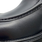 Chanel Loafers CC Logo Leather 37.5 Shoes Black — view 5