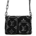 Louis Vuitton Handbag Monogram Eclipse Tufting Keepall Bandouliere 25 Black