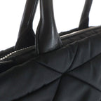 Prada Ri Nylon Midi Ampadet 2-Way Shoulder Bag Black Leather Silver — view 5