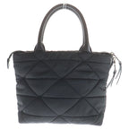 Prada Ri Nylon Midi Ampadet 2-Way Shoulder Bag Black Leather Silver — view 2