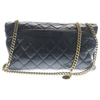 Chanel Quilted Shoulder Bag Black Lambskin Bag Gold Slide Adjuster Star — view 2