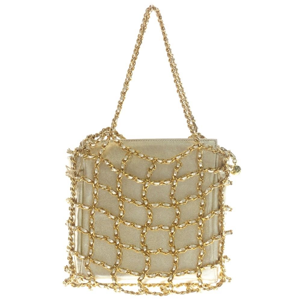Chanel CC Logo Chain Mini Bag Lambskin Gold — view 2