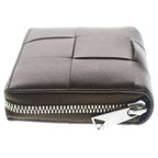 Bottega Veneta Cassette Zip Around Leather Maxi Intrecciato Compact Wallet — view 3