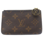 Louis Vuitton Card Holder Romy Monogram Coin Fragment Case Gold Brown