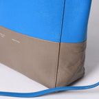 Celine Tote Bag 2-Way Small Vertical Leather Blue Khaki — view 6