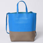 Celine Tote Bag 2-Way Small Vertical Leather Blue Khaki — view 2