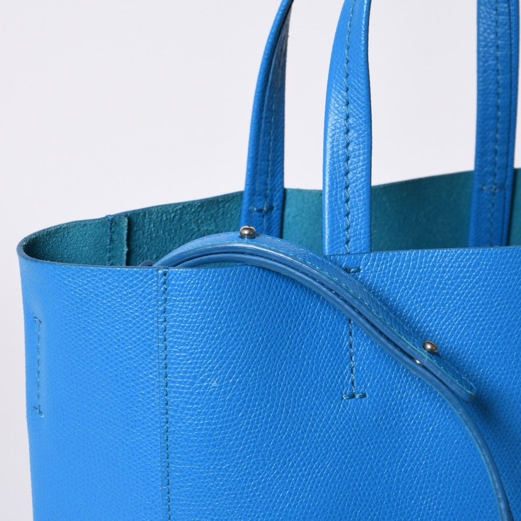 Celine Tote Bag 2-Way Small Vertical Leather Blue Khaki — view 4