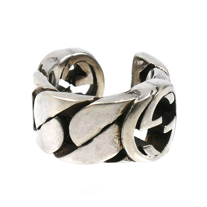 Gucci 925 Sterling Silver Interlocking Earrings Single — view 4