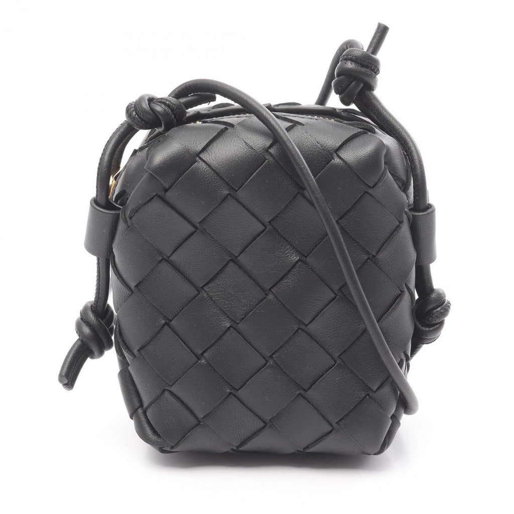 Bottega Veneta Shoulder Bag Intrecciato Micro Black Leather