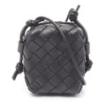Bottega Veneta Shoulder Bag Intrecciato Micro Black Leather