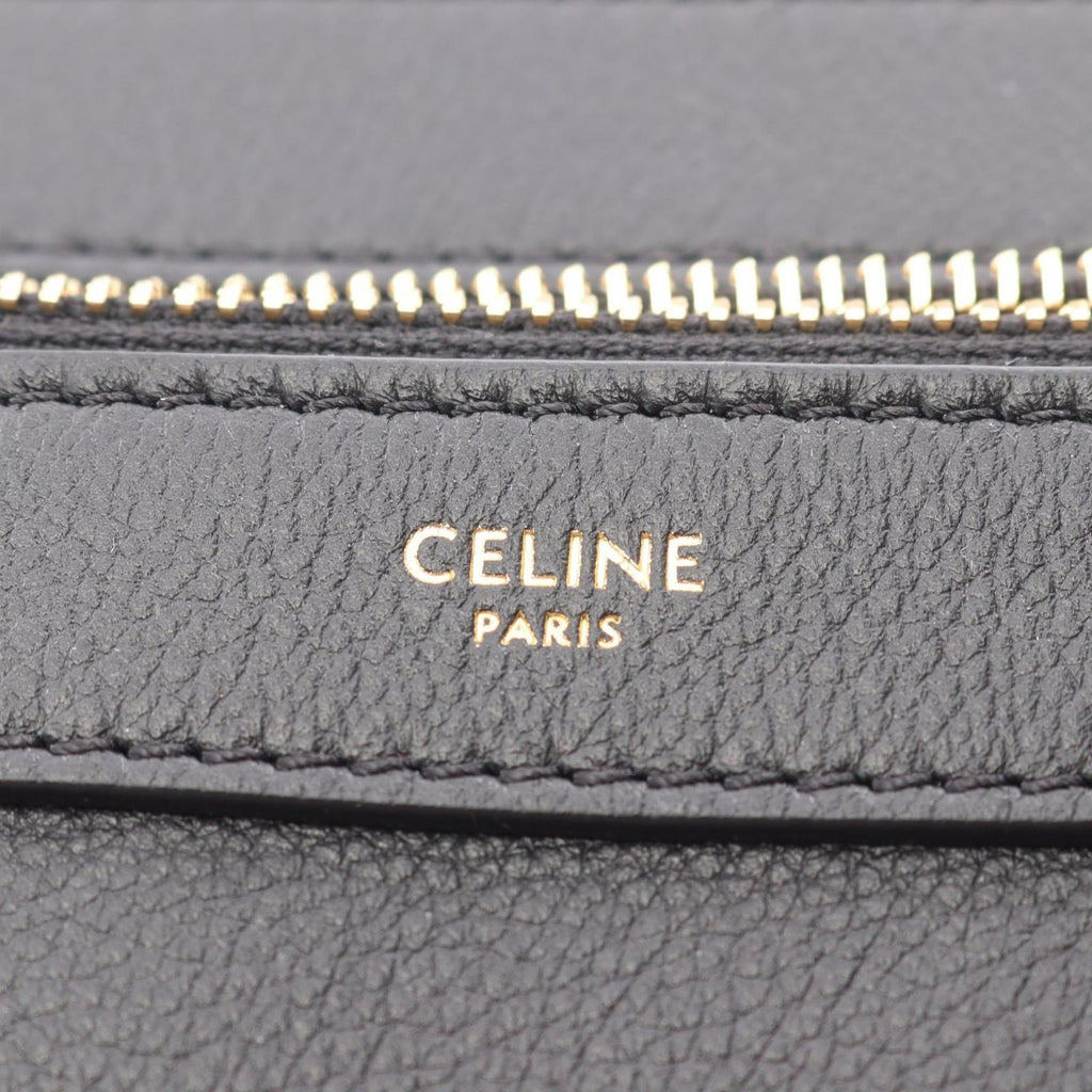 Celine Shoulder Bag Midi Amendre Black Leather — view 4