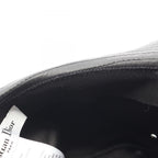 Dior Hat Teddy-d Tulle Bob Hat Bucket Black Leather Hat — view 7