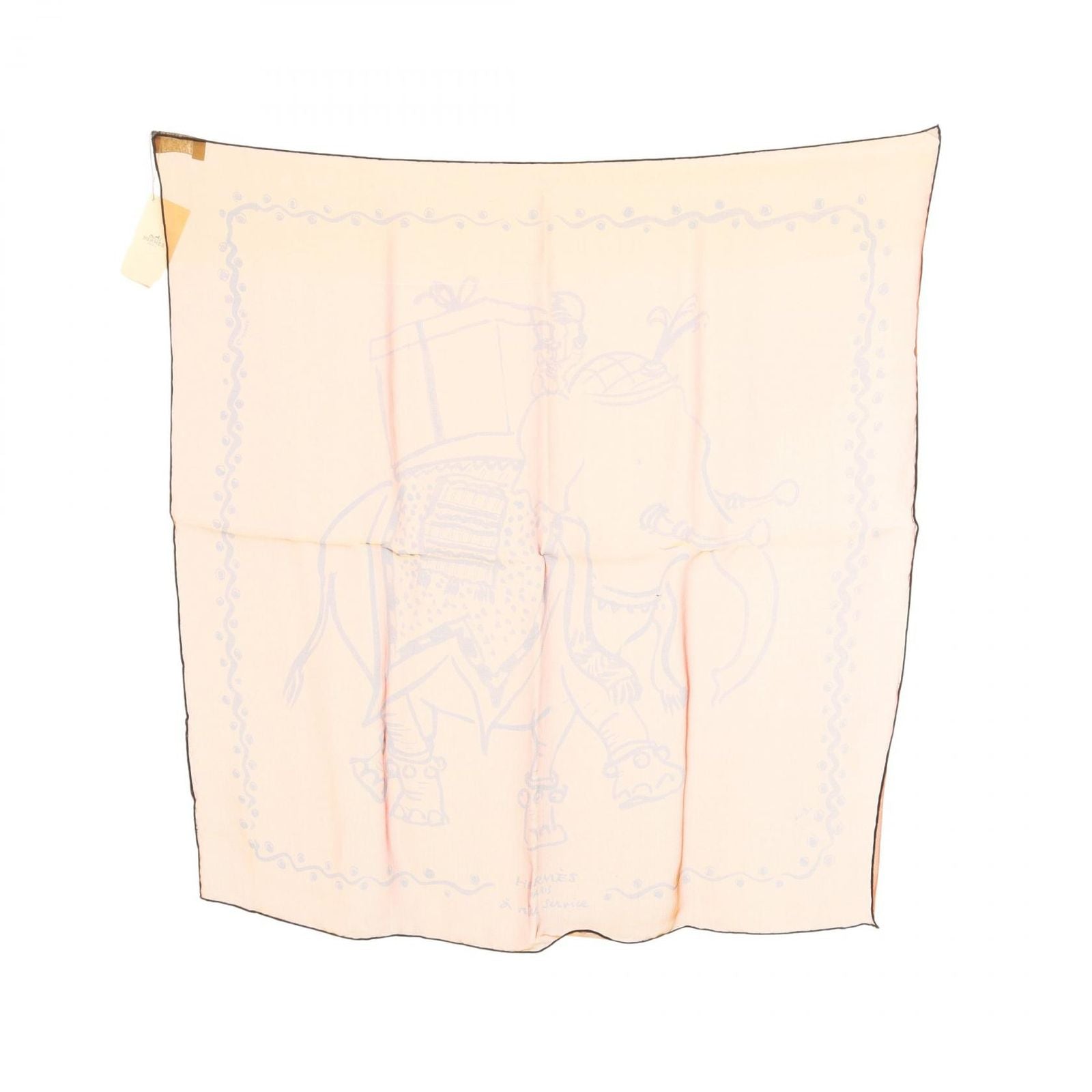 Hermes Scarf Petit Carre 45 a Votre Service Silk Mini
