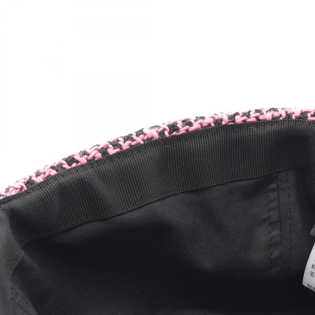 Chanel Cap CC Logo Tweed Corduroy Cap Hat — view 9