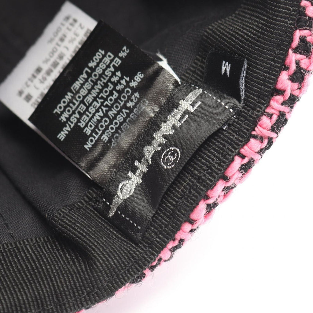 Chanel Cap CC Logo Tweed Corduroy Cap Hat — view 4
