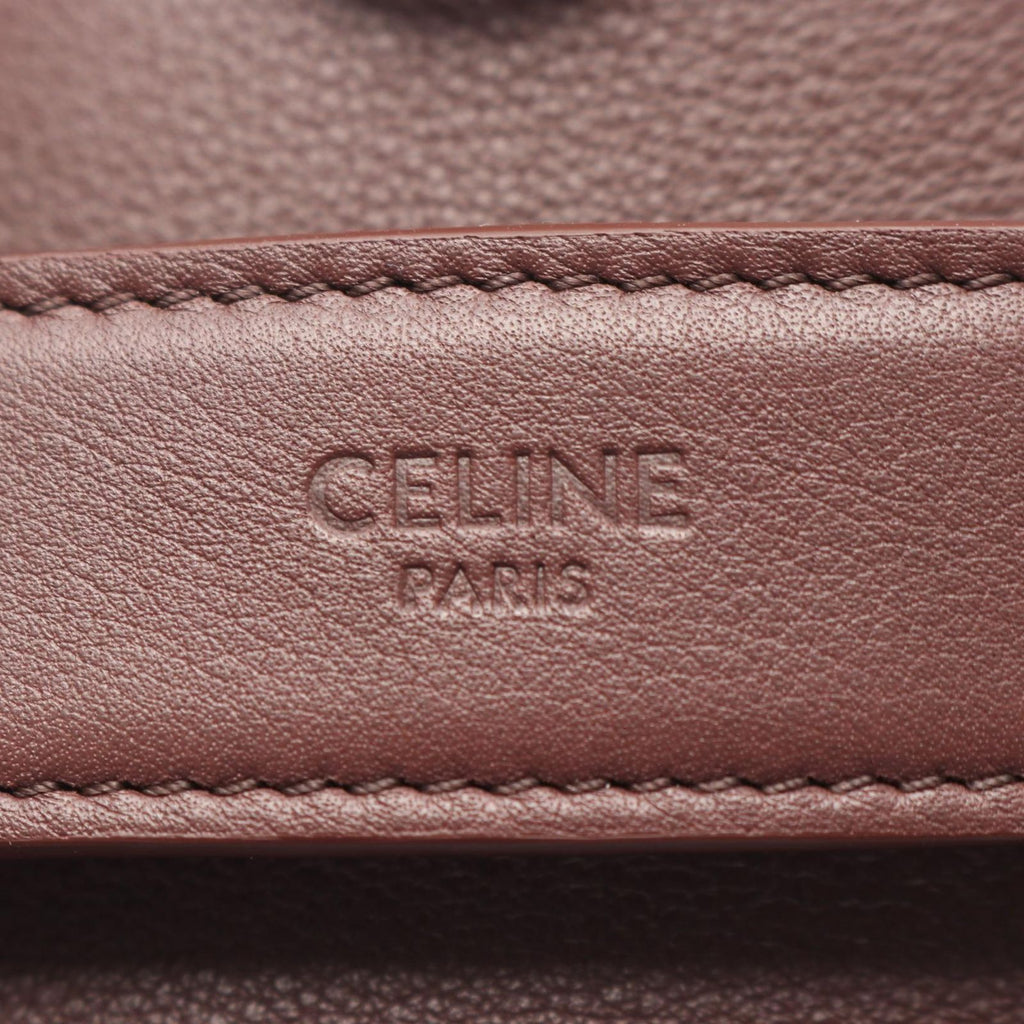 Celine Clutch Takeaway 2-Way Da Ku Brown Leather Cloth Belt Bag — view 4