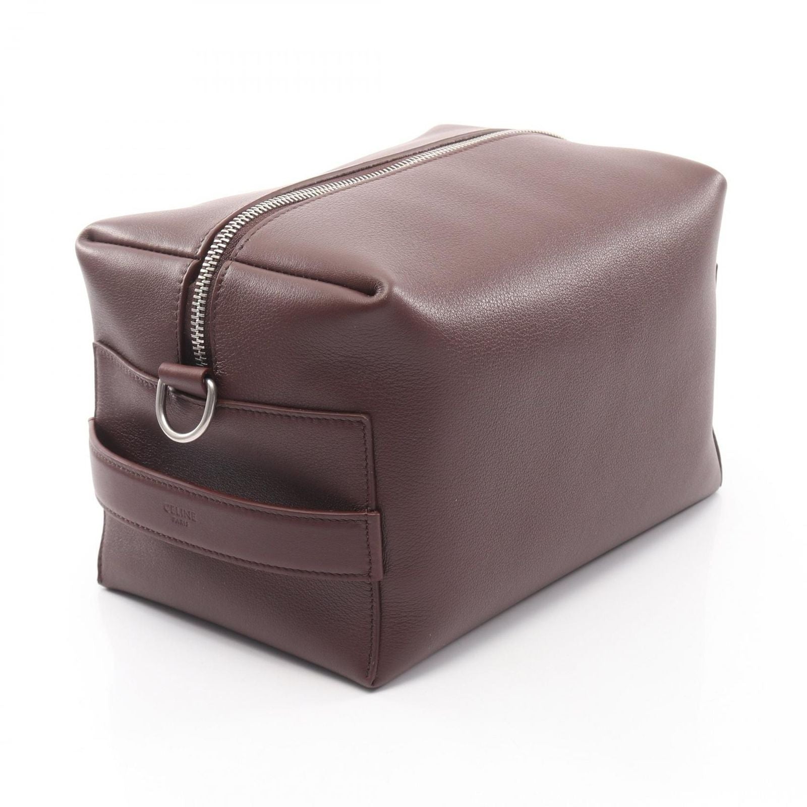 Celine Clutch Takeaway 2-Way Da Ku Brown Leather Cloth Belt Bag — view 2