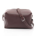 Celine Clutch Takeaway 2-Way Da Ku Brown Leather Cloth Belt Bag