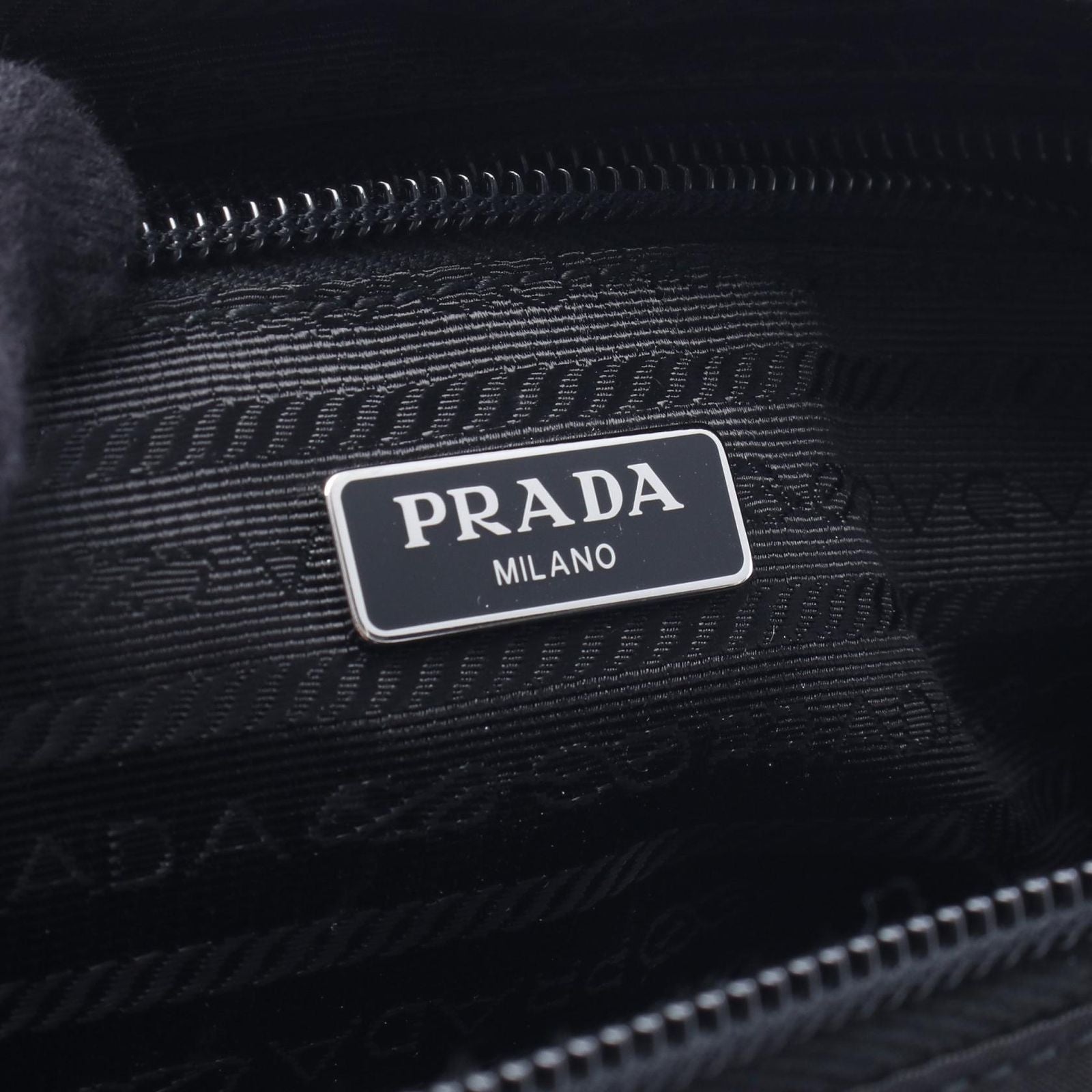 Prada Pouch Re-Nylon Small Black Nylon Leather — view 4