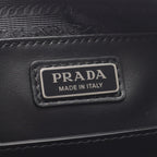 Prada Shoulder Bag Brique Brick Black Saffiano Leather — view 4