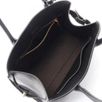 Prada Tote Soft Glain Black Leather Handbag — view 3