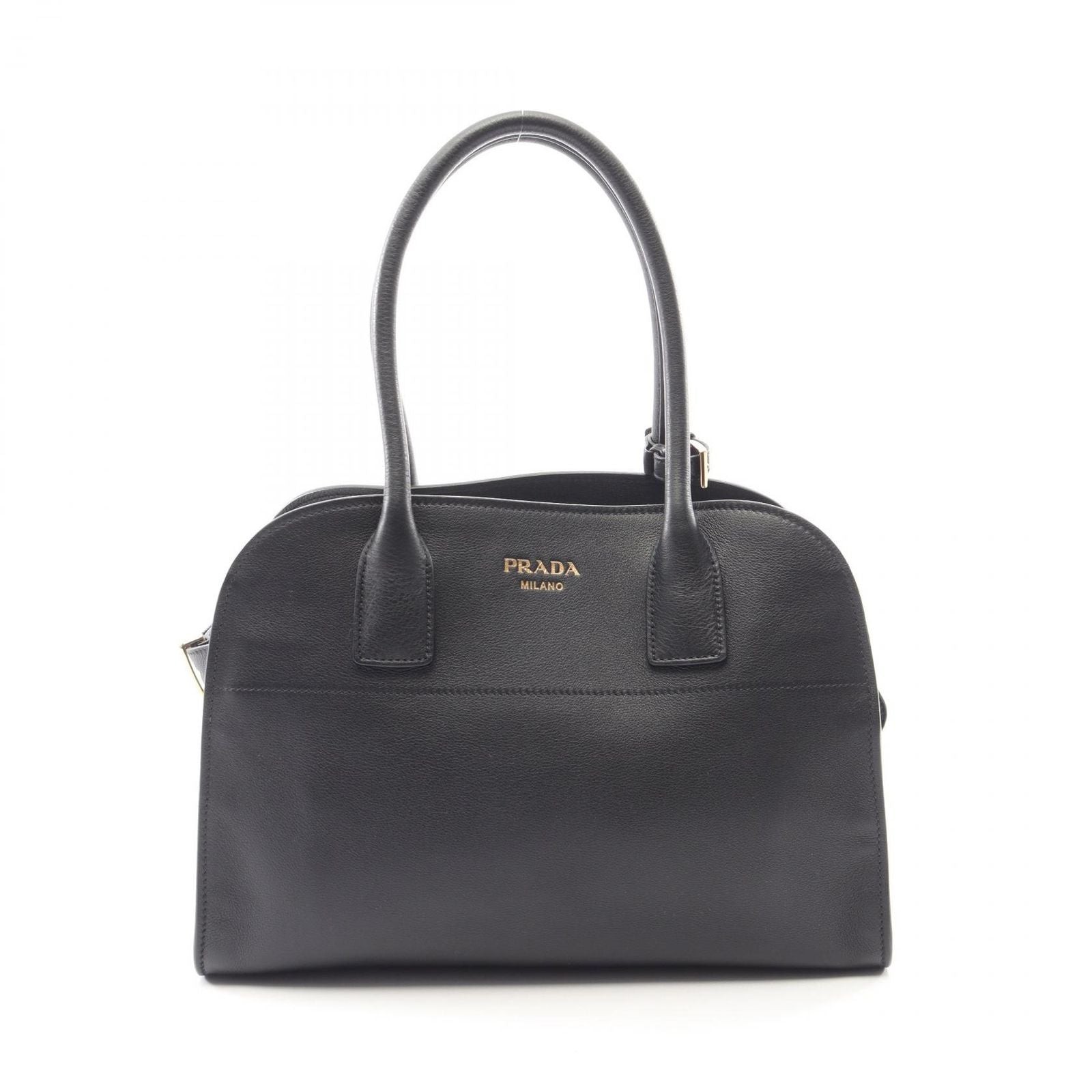 Prada Tote Soft Glain Black Leather Handbag