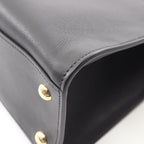 Prada Tote Soft Glain Black Leather Handbag — view 6