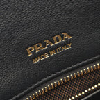 Prada Tote Soft Glain Black Leather Handbag — view 4