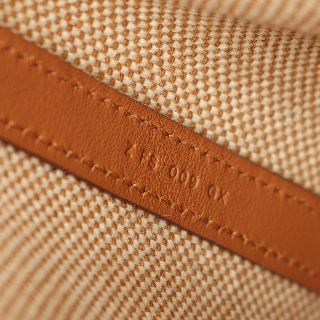 Hermes Tote Ambie GM Ecru Gold Canvas Leather Hmbier GM — view 5