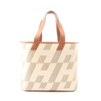 Hermes Tote Ambie GM Ecru Gold Canvas Leather Hmbier GM
