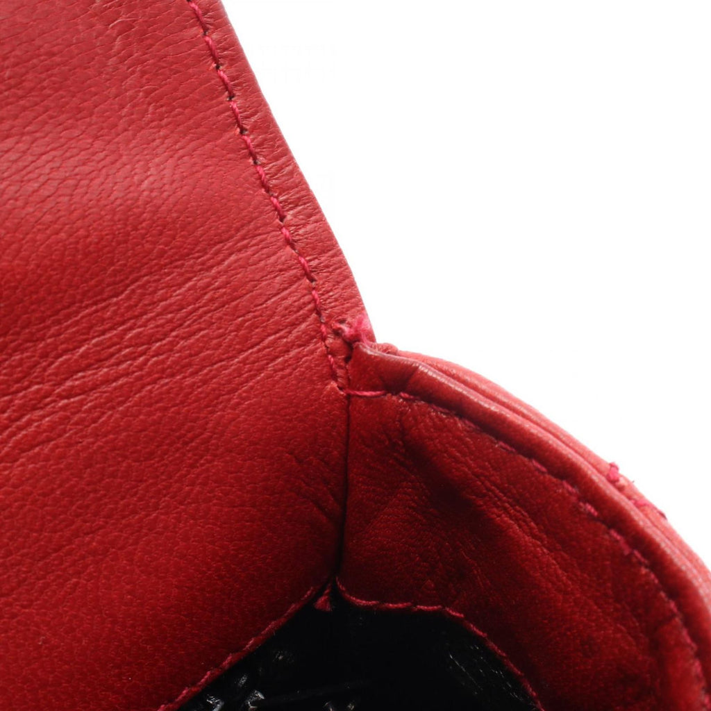 Chanel Handbag Quilted Red Lambskin Chain Bag — view 7