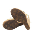 Louis Vuitton Sandals Wedge Sole Monogram 35.5 Brown — view 6