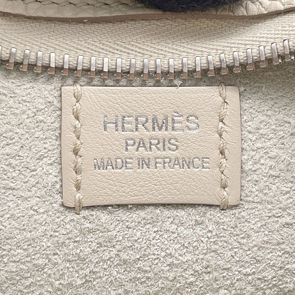 Hermes Shoulder Bag Petit Arson Beton Silver Taurillon Clemence — view 9