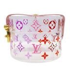 Louis Vuitton Acrylic Leather Monogram Boite Scott Pink Transparent Case Makeup — view 3
