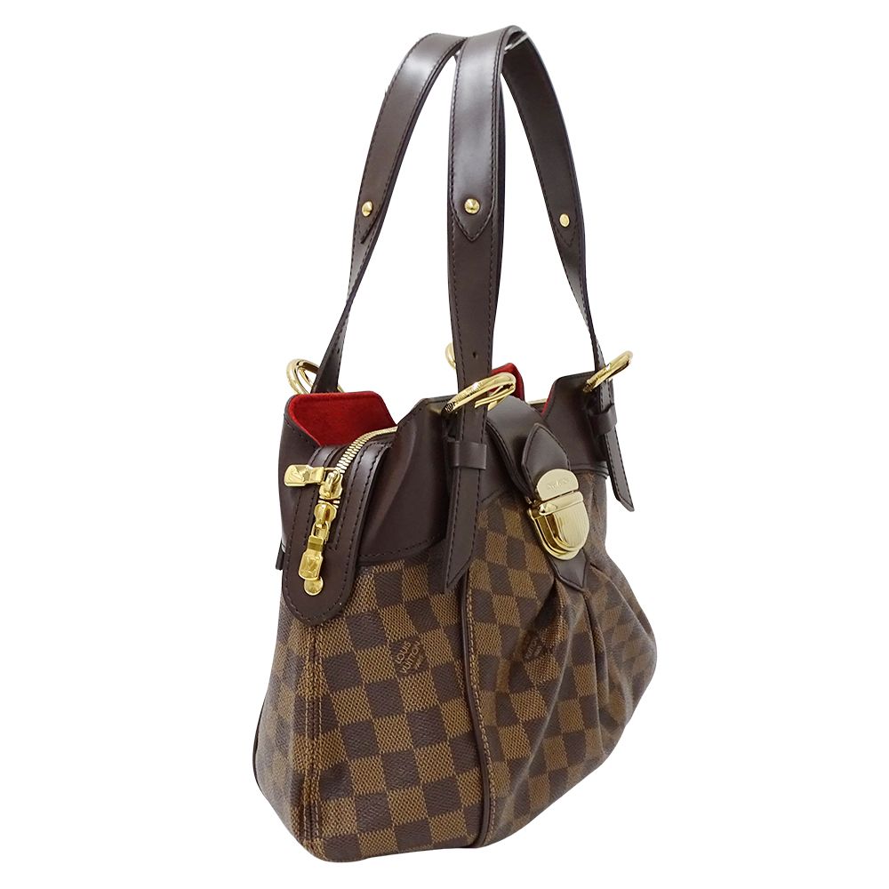 Louis Vuitton Damier Shoulder Bag Sistine PM Brown — view 4