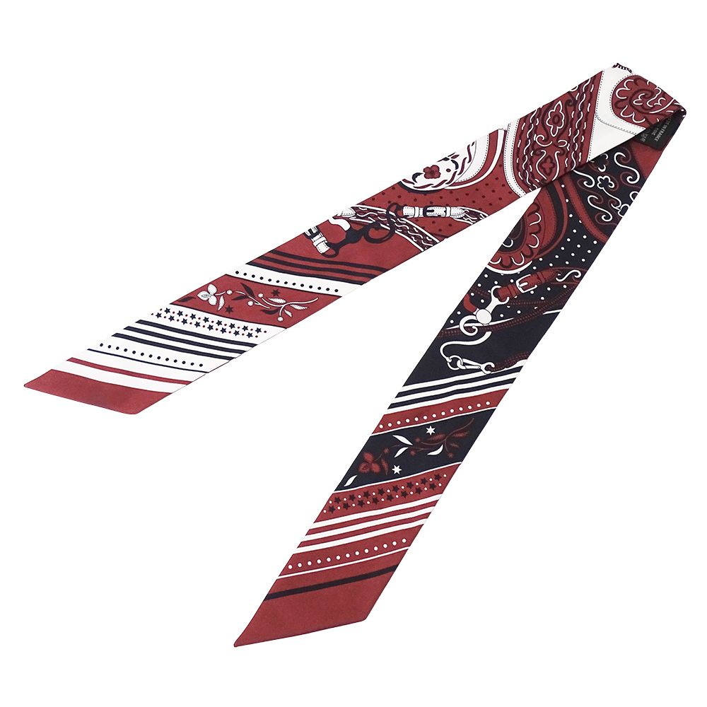 Hermes Scarf Twill Festival Des Amazones Amazon Silk Bourgogne Bordeaux — view 3