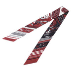 Hermes Scarf Twill Festival Des Amazones Amazon Silk Bourgogne Bordeaux — view 3