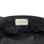 Gucci Hat Embroidery Baseball Cap L Cotton Logo Black White Loved — view 9