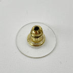 Chanel Earrings Bag Motif CC Logo Quilted Gold White — view 6