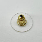 Chanel Earrings Bag Motif CC Logo Quilted Gold White — view 7