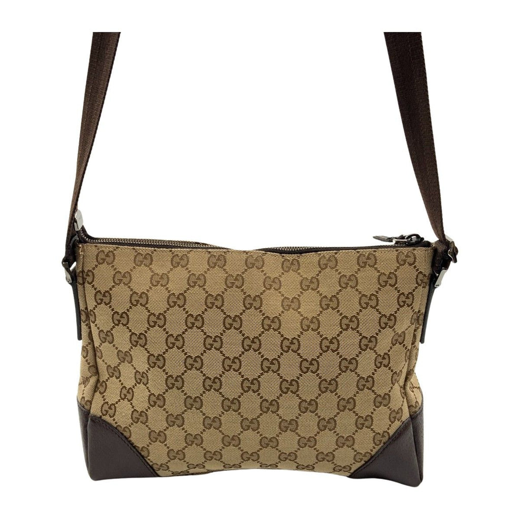 Gucci GG Canvas Shoulder Bag Beige Brown — view 2